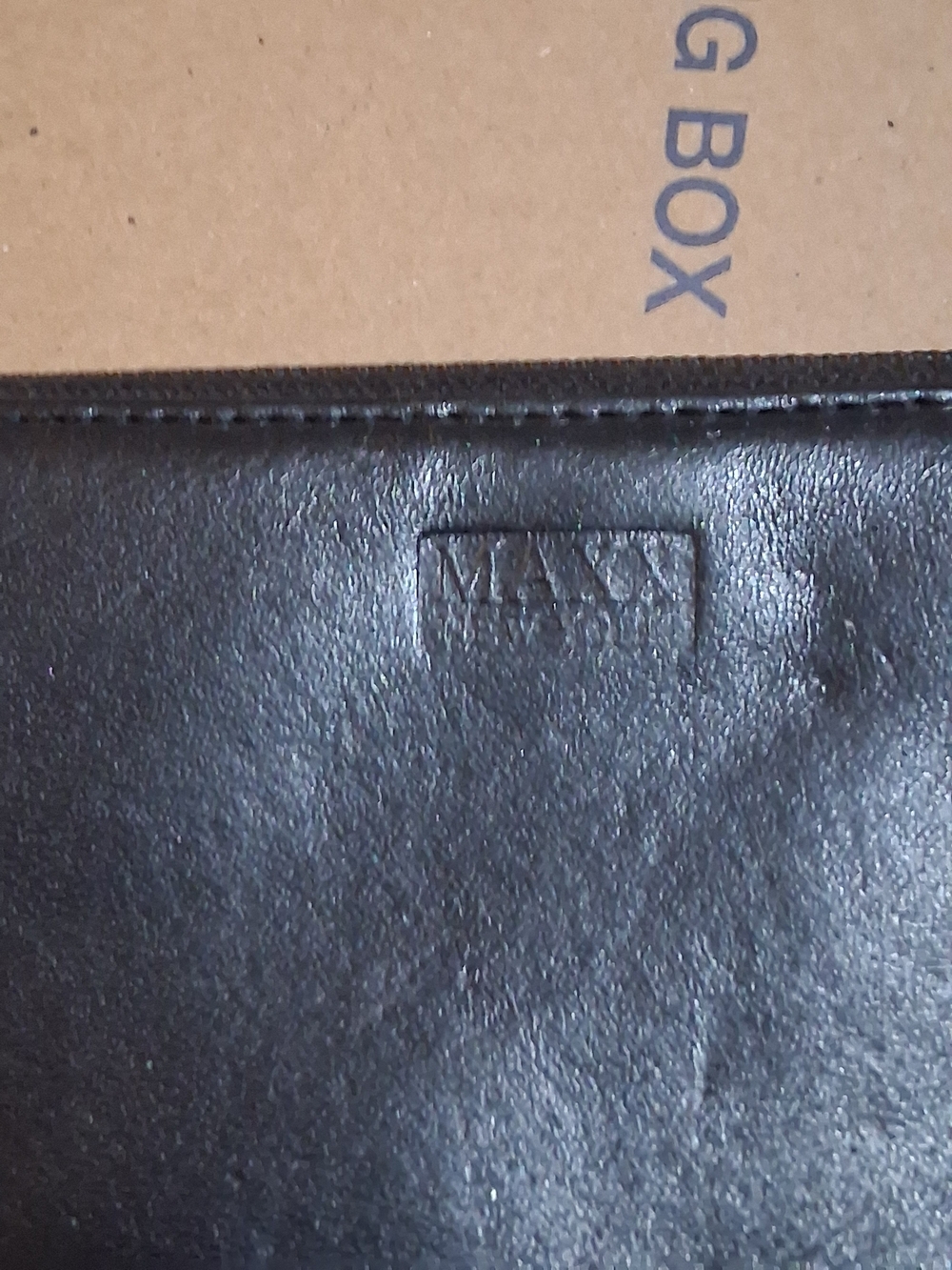MAXX Black Leather Clutch